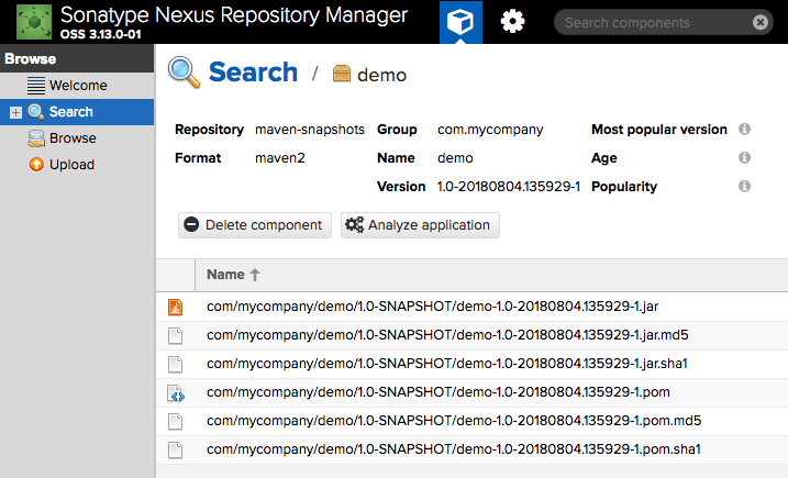 Nexus detail page demo