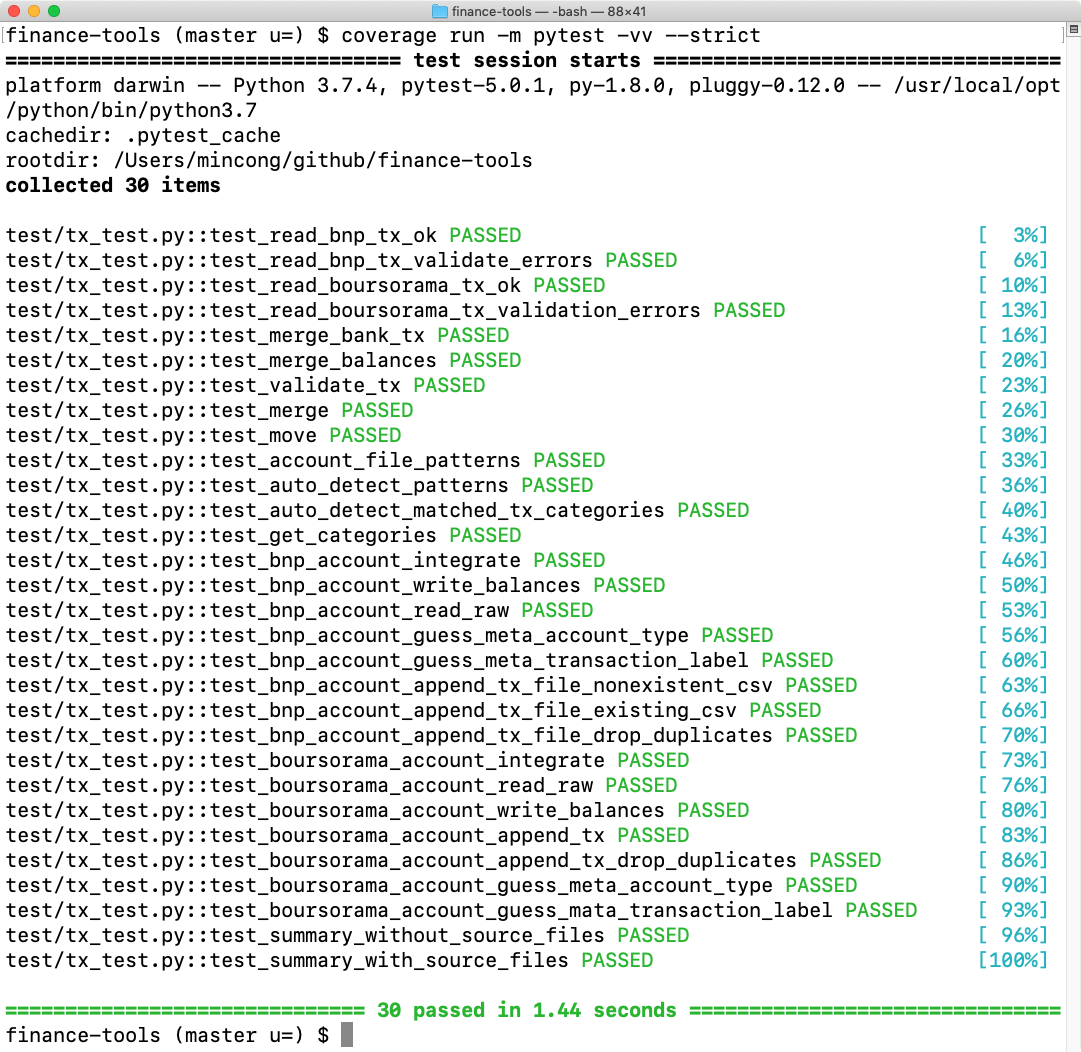 Coverage run example