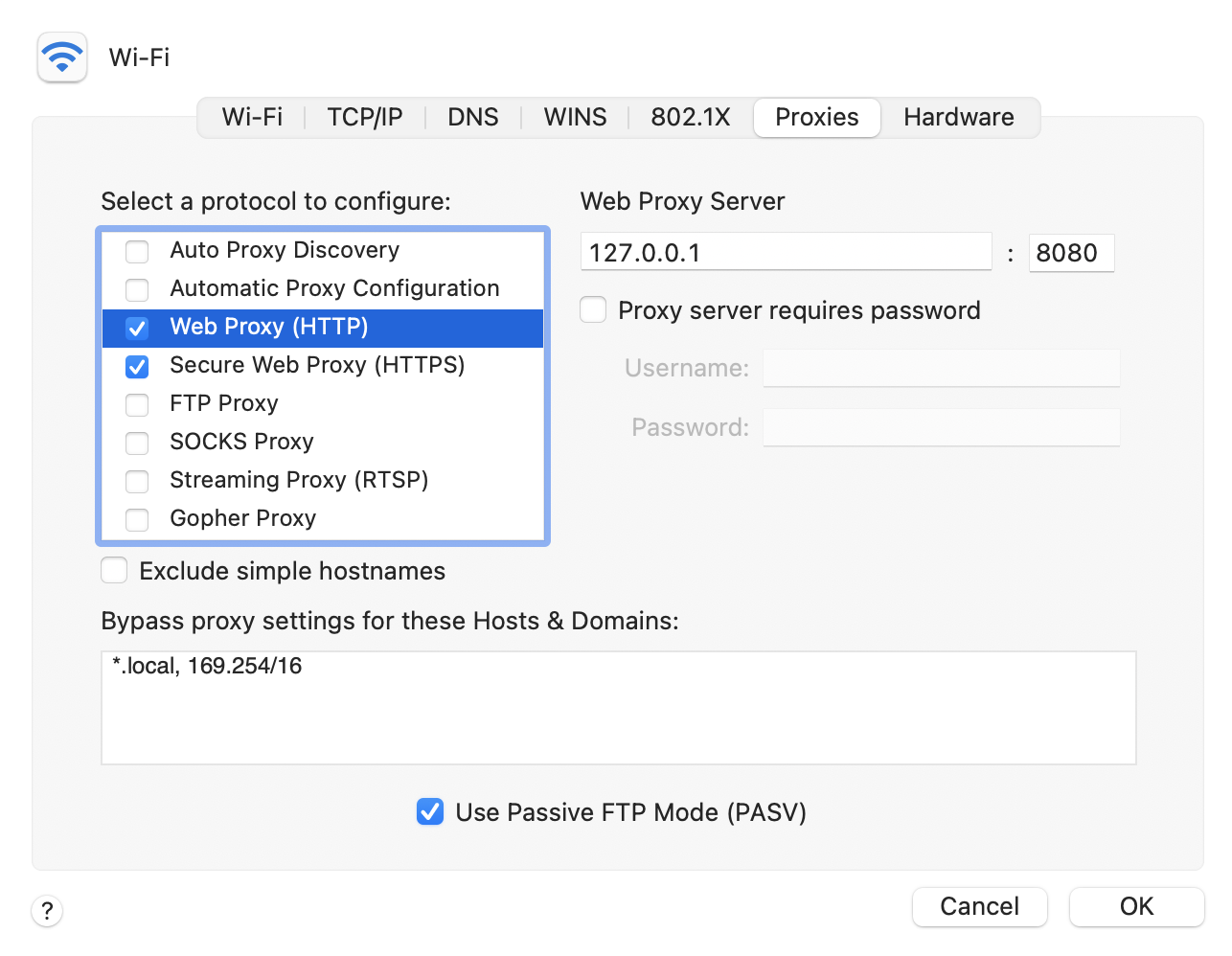 Set up HTTP proxy and HTTPS proxy